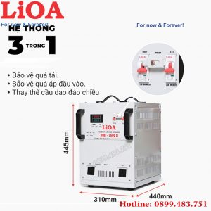 Chế độ bảo hành Ổn áp LiOA 7.5KVA DRII dải điện áp 50V - 250V 