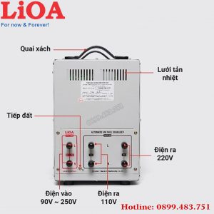Máy ổn áp Lioa 7.5KVA dải 90V sử dụng mạch điện tử thông minh