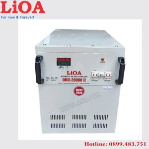 ổn áp lioa 20KVA DRII dải 50V - 250V mặt trước máy