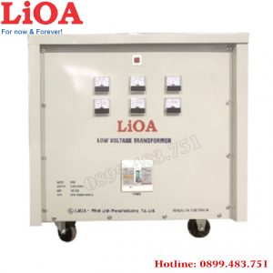 ảnh biến áp cách ly Lioa 10KVA 3 pha mặt trước của máy