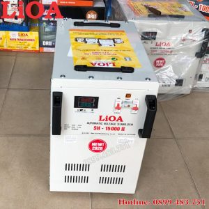 Ảnh máy ổn áp Lioa 15KVA điện áp 150V - 250V mặt trước máy