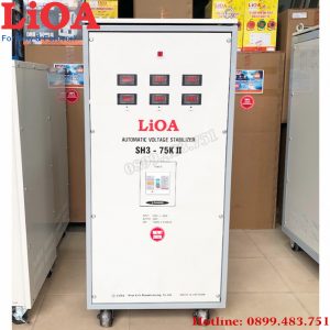 ảnh ổn áp 3 pha 75KVA mặt trươc của máy hàng chính hãng chất lượng cao