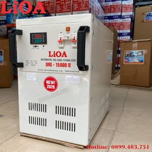 ổn áp Lioa 15KVA điện áp 90V - 250V mặt nghiêng của máy