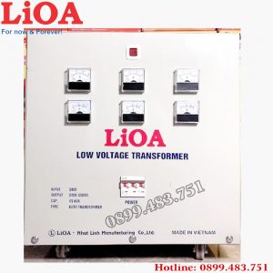 biến áp tự ngẫu lioa 3F 15KVA điện áp 380V -220V -200V