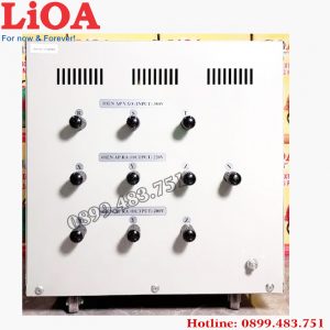 biến áp tự ngẫu LIOA 15KVA điện áp 380V-220V mặt sau của máy