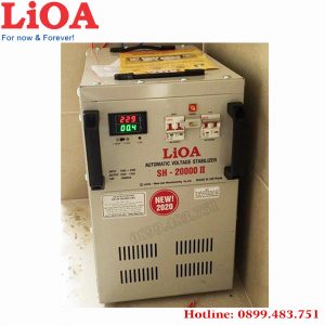 máy ổn áp Lioa SH 20KVA mặt trước máy