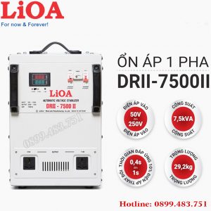 Hướng dẫn lắp đặt sử dụng Ổn áp LiOA 7.5KVA DRII dải điện áp 50V - 250V 