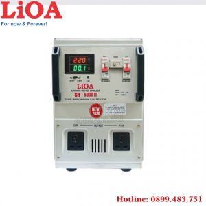 Ổn áp Lioa 7.5KVA SH - 7500 mặt trước máy