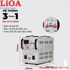 ổn áp lioa 7.5Kva sh 7500II điện áp 150V -250V