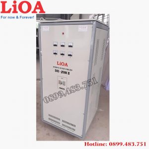 Máy ổn áp LIoa 3 pha dải điện áp 260V - 430V dây đồng mặt nghiêng của máy
