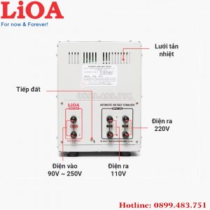 máy ổn áp Lioa 5KVA điện áp 90V -250V 1 pha dây đồng