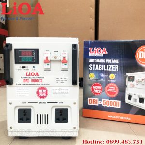 ổn áp lioa 5KVA DRI dải 90V - 250V dây đồng