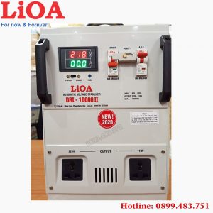 ổn áp lioa 7.5KVA điện áp 90V -250V dây đồng mặt trước máy